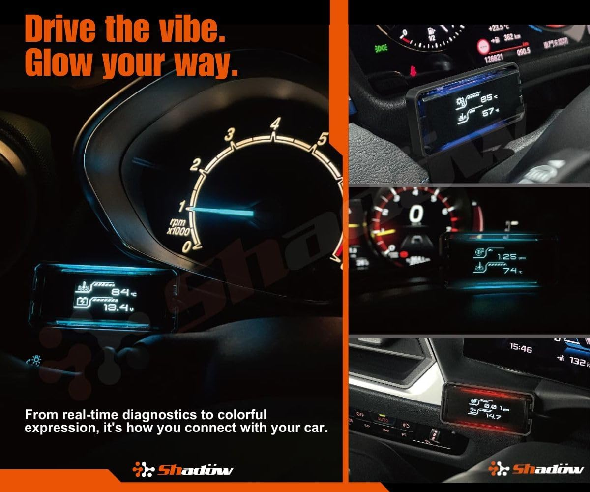Shadow D-METER-2 Plus Multi OBD2 Display Gauge