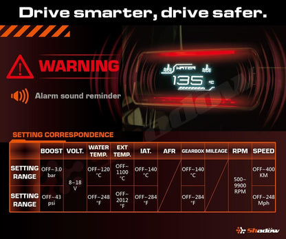 Shadow D-METER-2 Plus Multi OBD2 Display Gauge